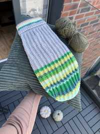 Handmade! Sweterek odcienie zieleni