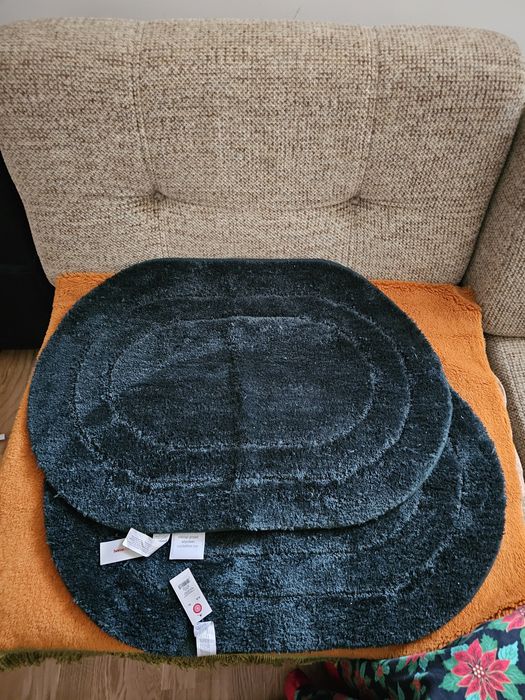 Dywaniki łazienkowe butelkowa zieleń