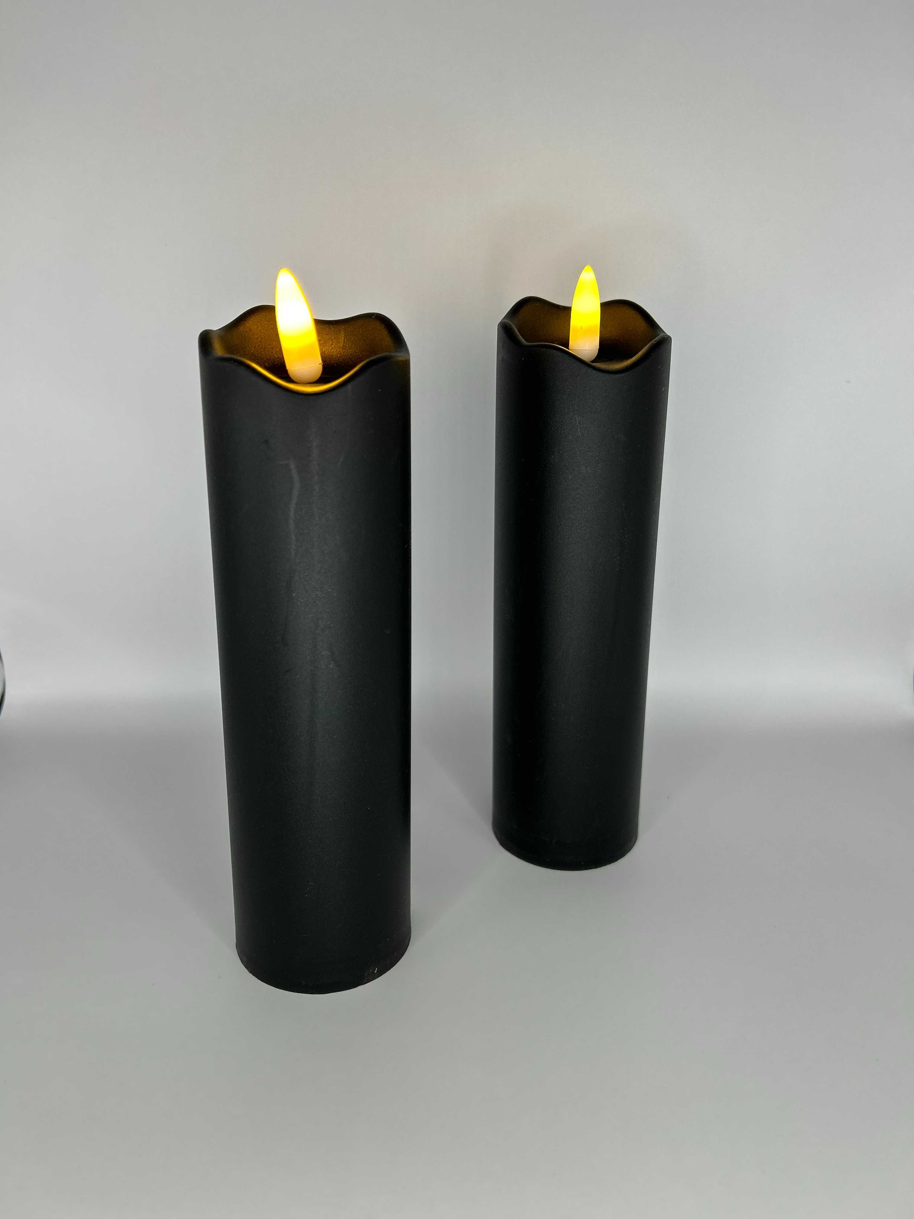 Świeca LED DUŻA CZARNA 5cmx18cm dekoracja
