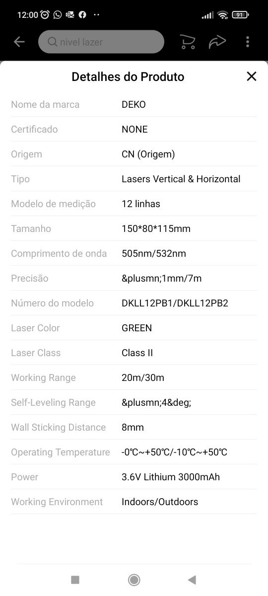 Nivelador laser com tripé