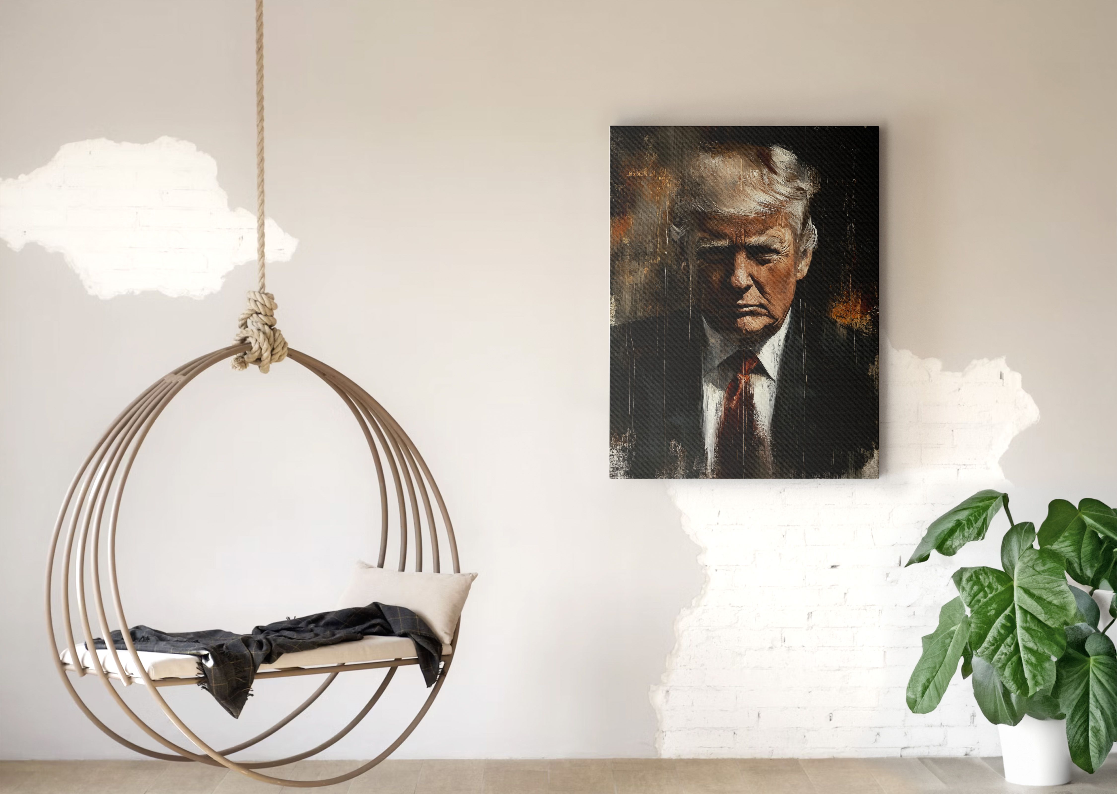 Ekskluzywny Portret Donalda Trumpa na Płótnie 75x100 cm