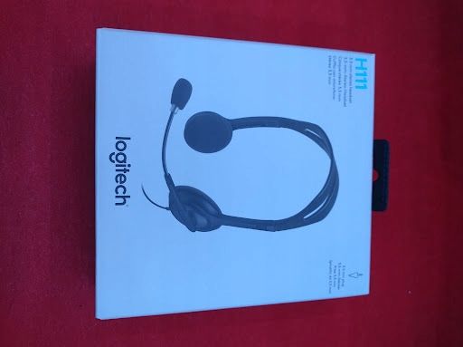 słuchawki nauszne logitech h111 czarne kompaktowe z mikrofonem