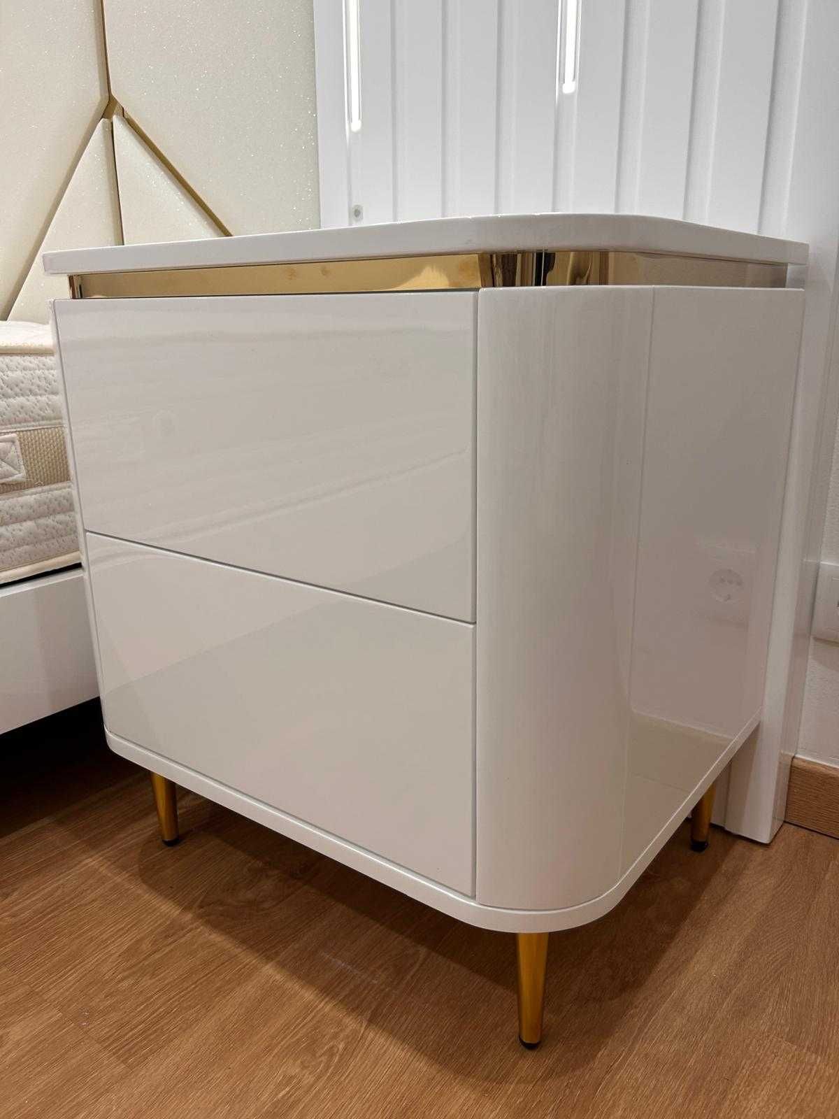 Cama Casal Estofada + Mesas Cabeceira NOVO - FABRICA
