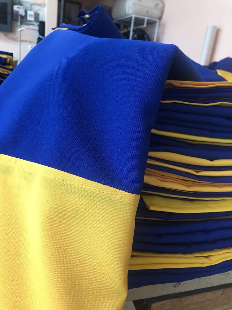 Флаг Украины ОУН Прапор України УПА Габардин Атлас