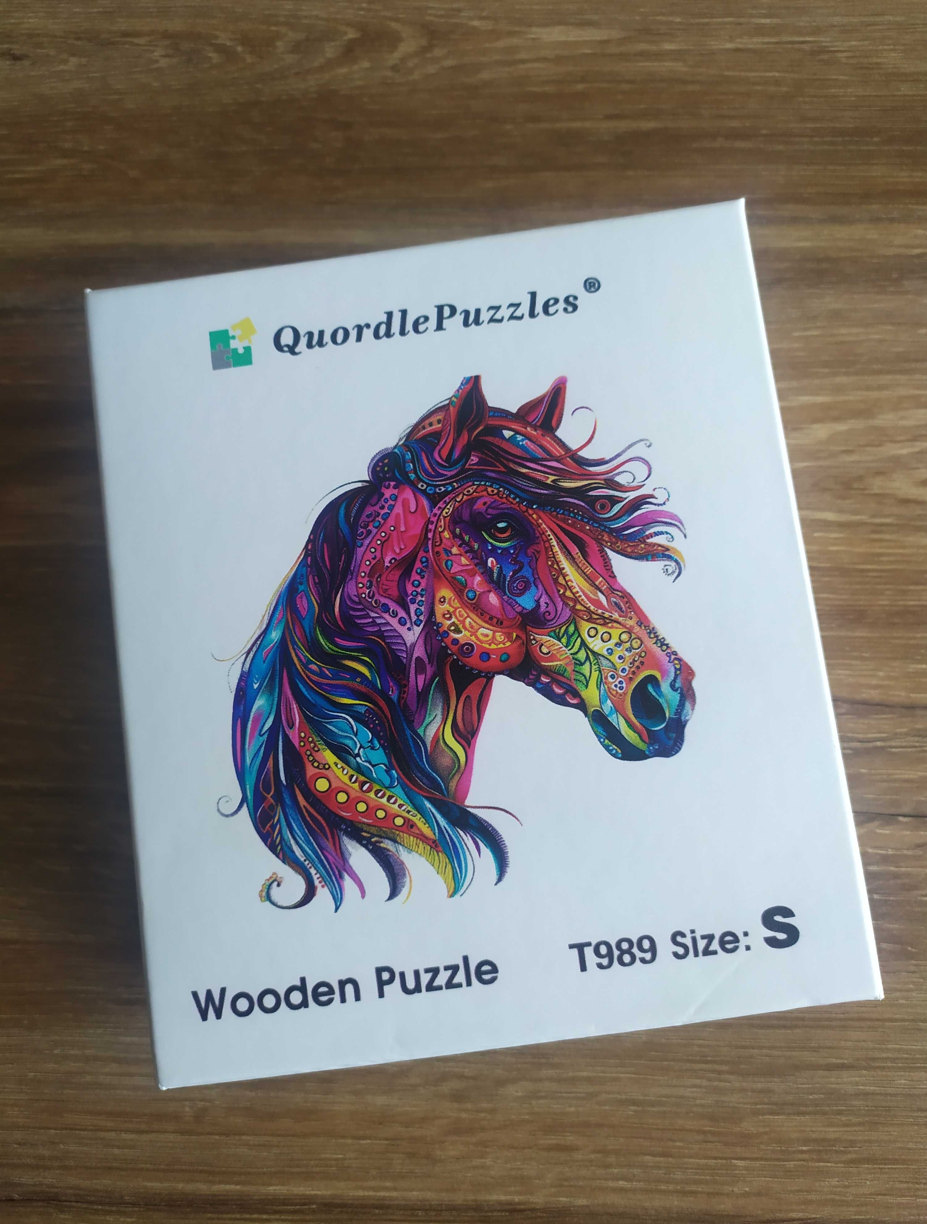 Drewniane puzzle głowa konia A5 kształty zwierząt QuordlePuzzles