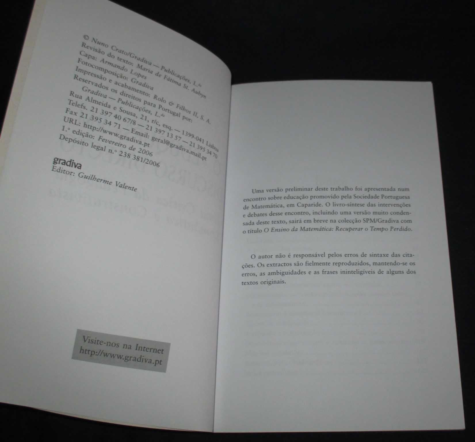 Livro O eduquês em discurso directo Nuno Crato Gradiva