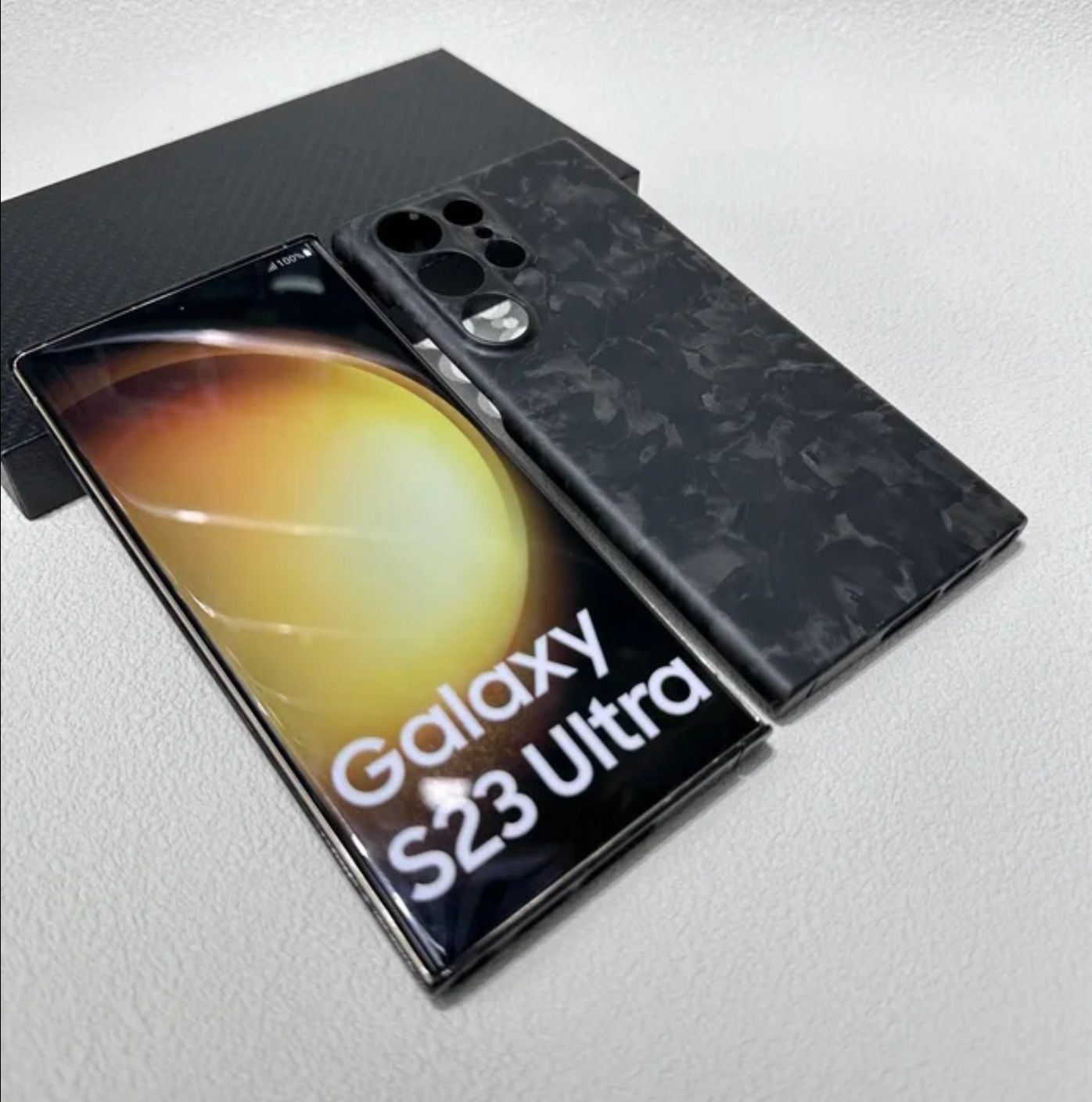 Карбоновый чехол Samsung Galaxy S23 Ultra