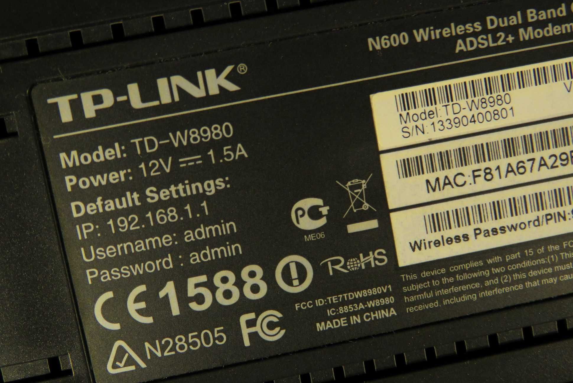 Router TP Link TD-W8980