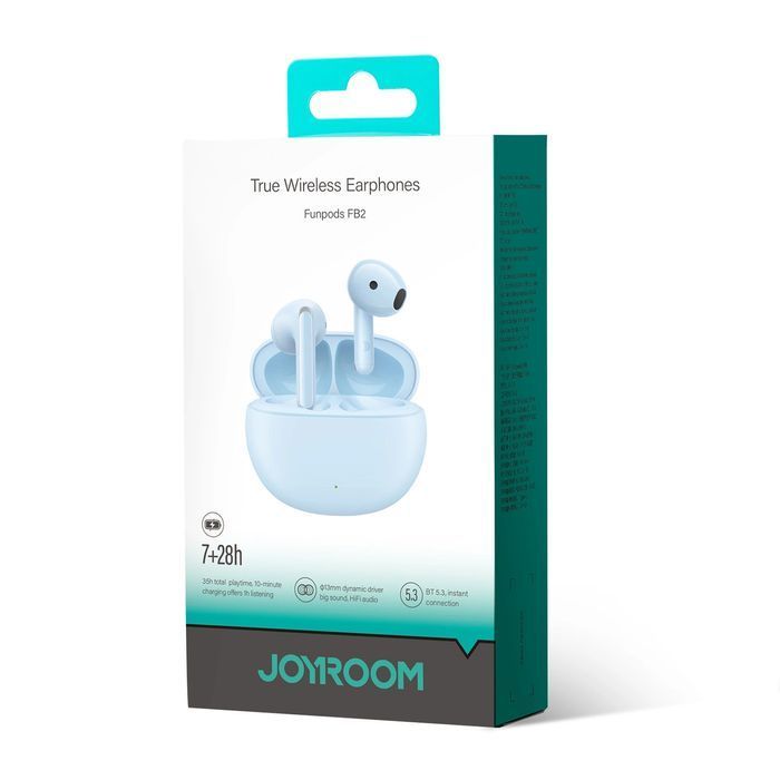 Bezprzewodowe słuchawki douszne Joyroom Funpods (JR-FB2) - niebieskie