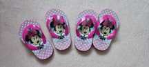 Japonki dla dziewczynki bliźniaczek 24/25 myszka Minnie mouse