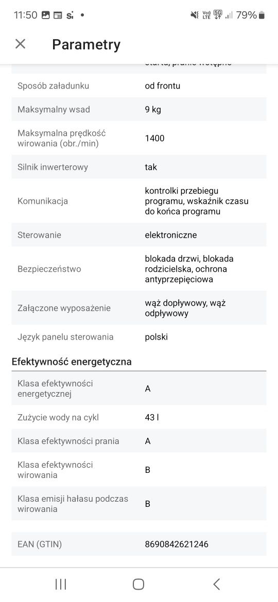 Pralka beko 9 kg jeszcze na gwarancji jak nowa