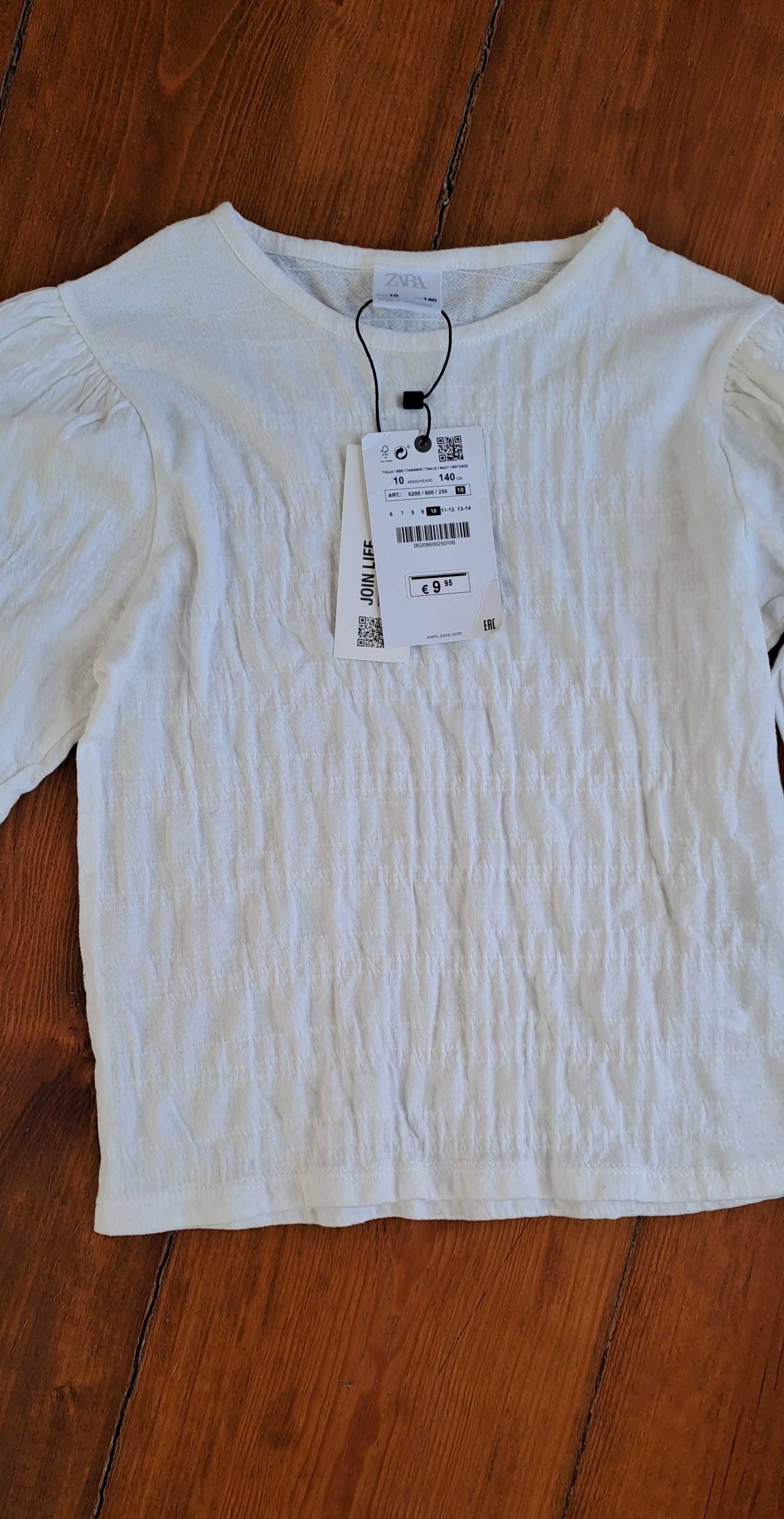 Camisola branca Zara 10 anos