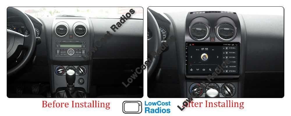 Rádio 2DIN 9" Nissan QASHQAI J10 (2006 a 2014) • Android