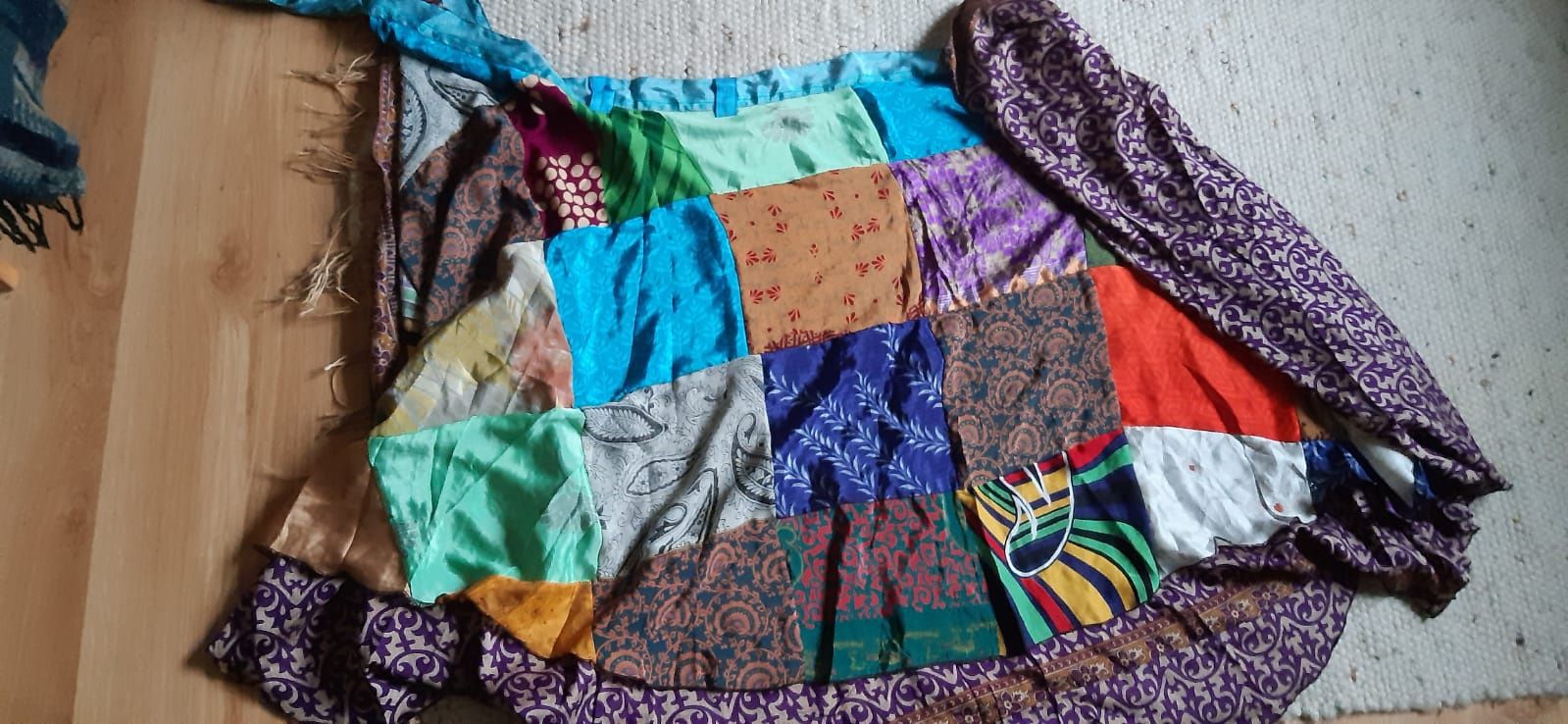 Spódnica patchwork kopertowa dwustronna