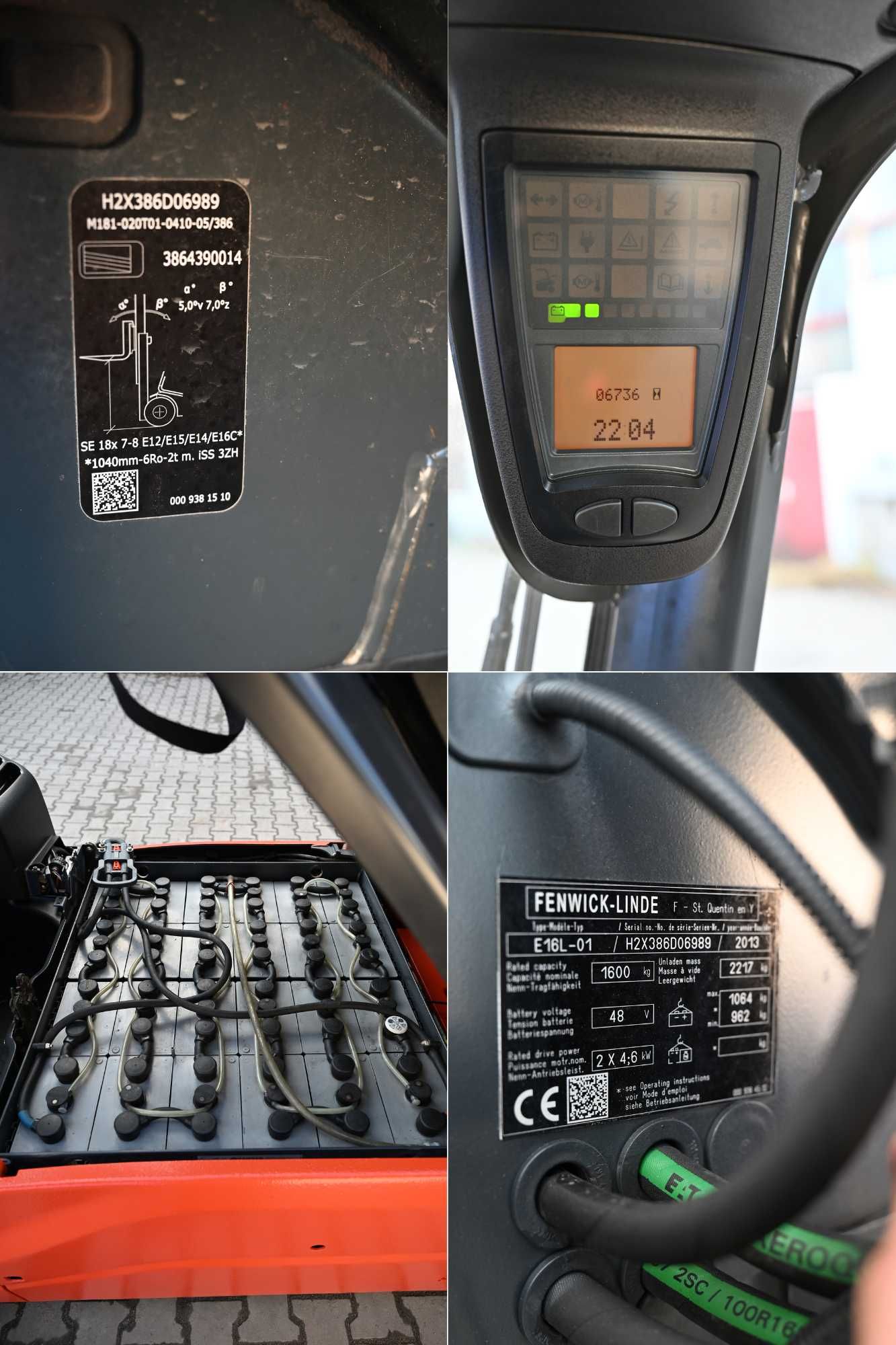 Wózek widłowy Linde E16 L Triplex 410 cm 2013 rok 6736 mth FHP 359