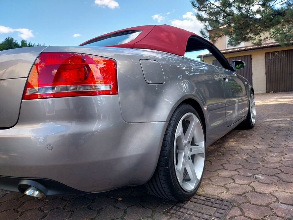 Audi A4 Cabrio 3.0 TDI Quattro/ Czerwony dach Skòry/ 19"/zamiana