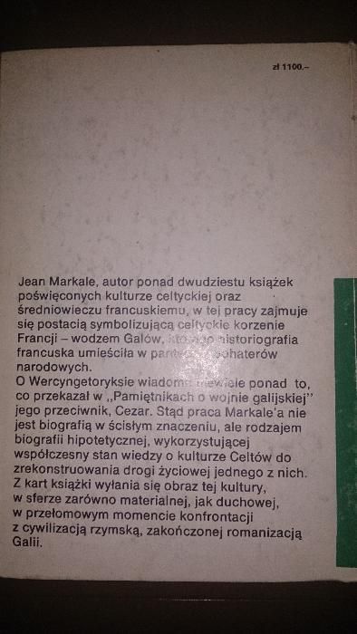 Wercyngetoryks Markale Jean Galia Galowie Rzym