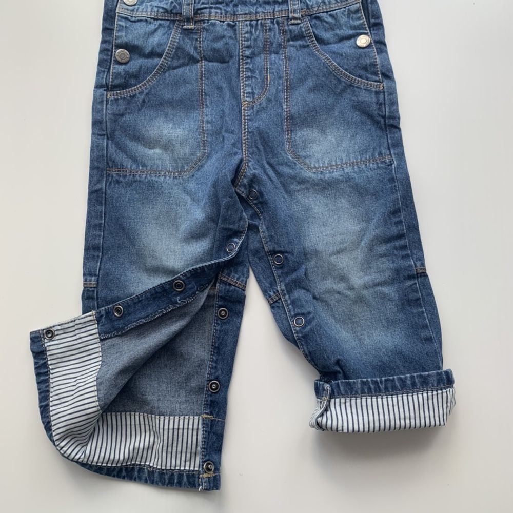Jeansowe ogrodniczki / spodnie dziecięce Lupilu rozmiar 86