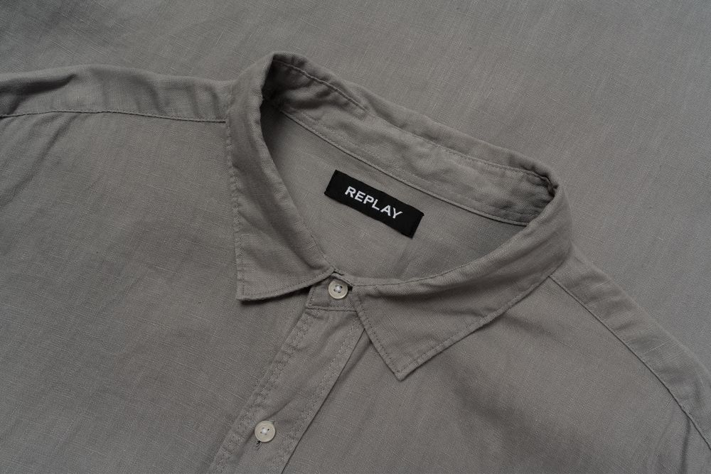 REPLAY Grey Linen shirt  чоловіча сорочка