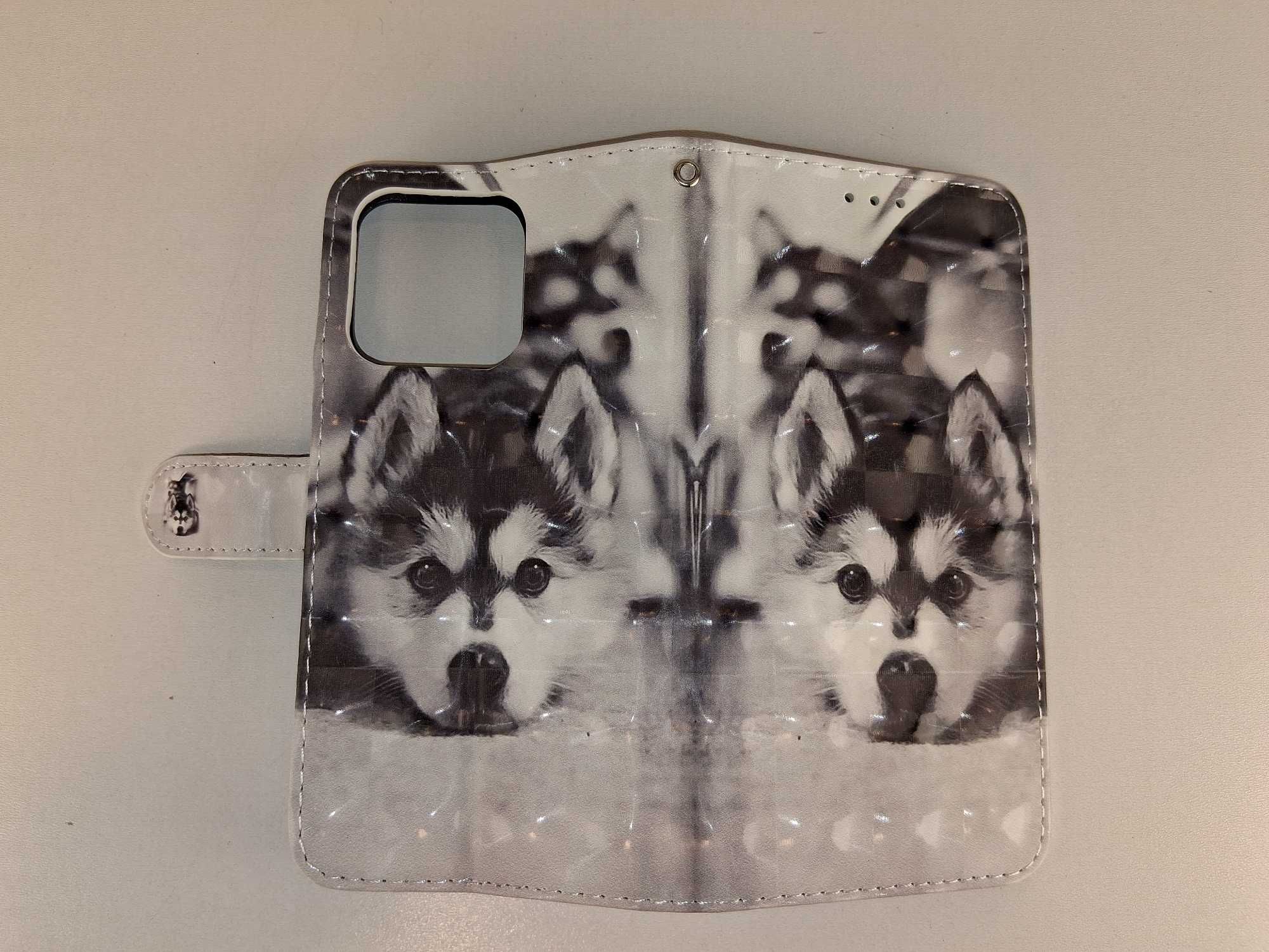 E208 Etui Portfel Xiaomi 13 Husky Pies Futerał Ochronny Pasek