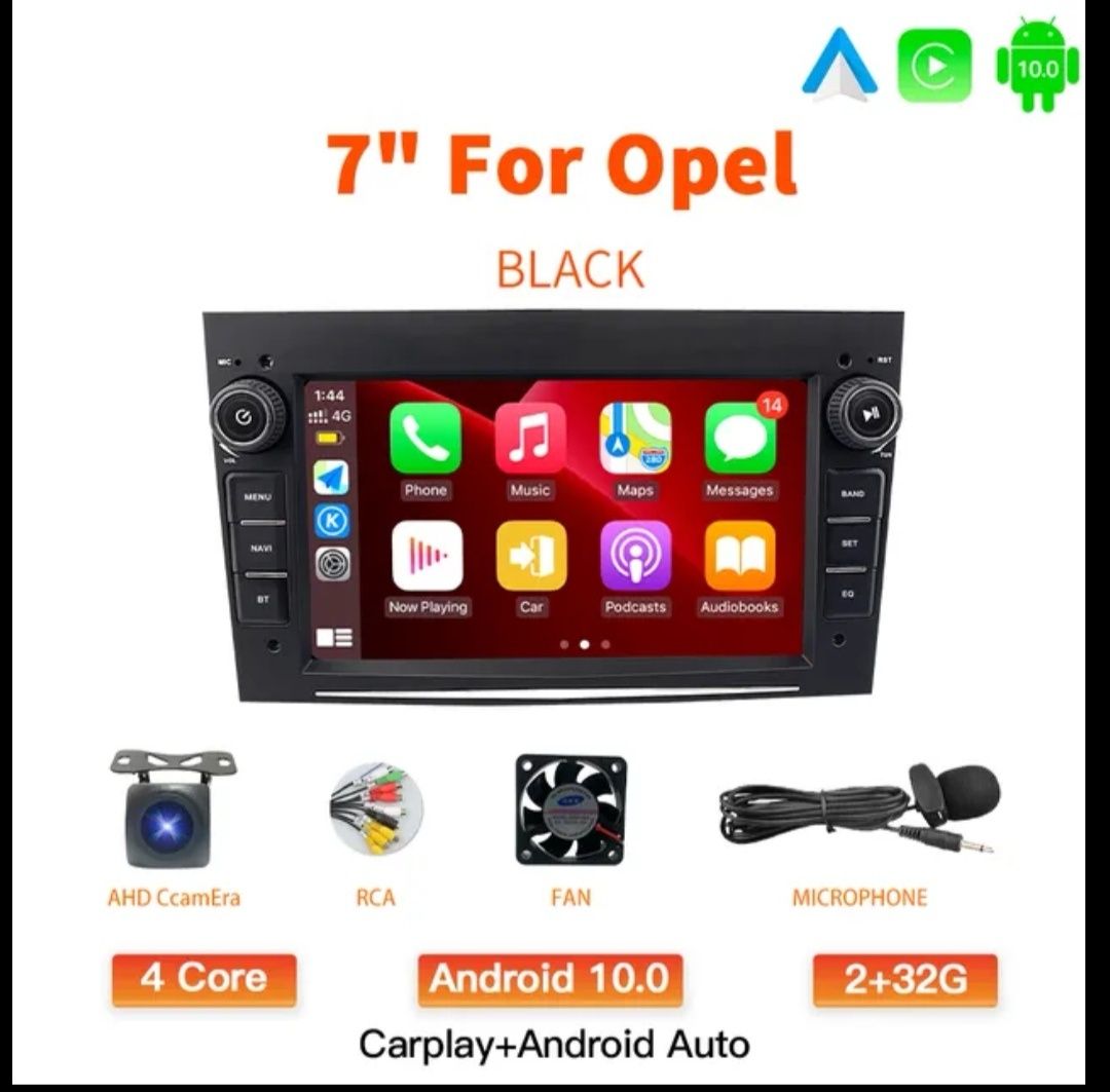 Android магнітола для Opel,carplay/androidauto,камера+мікрофон.Нова