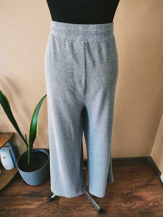 Szare prążkowane szerokie spodnie dresowe, ever.me, XL/42