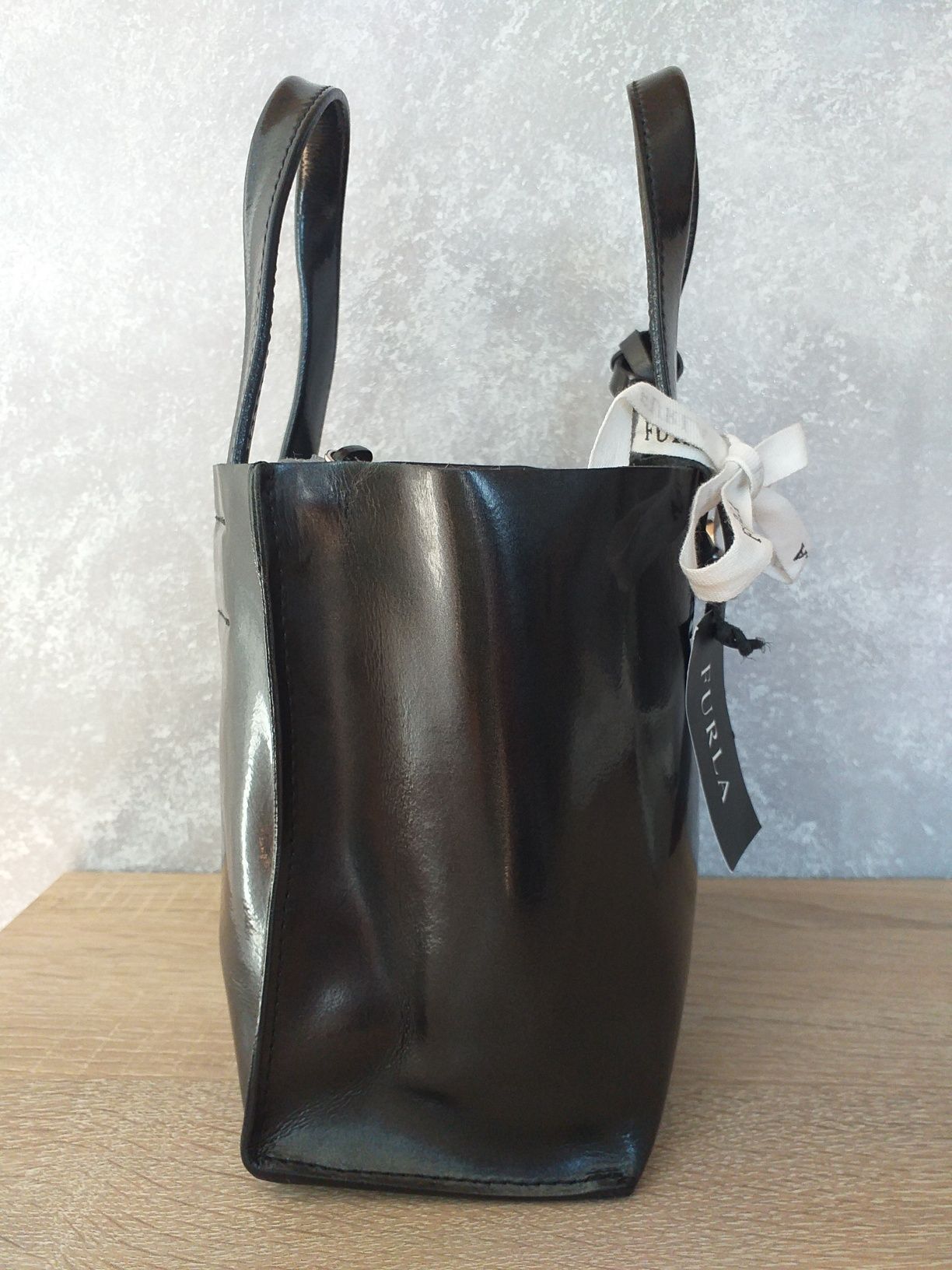 FURLA MINI Divide It Small oryginalna skóra naturalna skórzana torebka