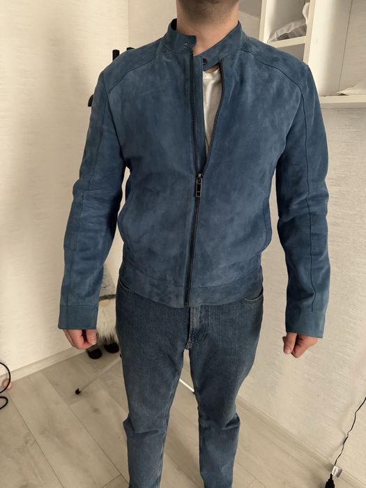 Продам натуральну чоловічу замшеву куртку Zara(шкіра виворотка)