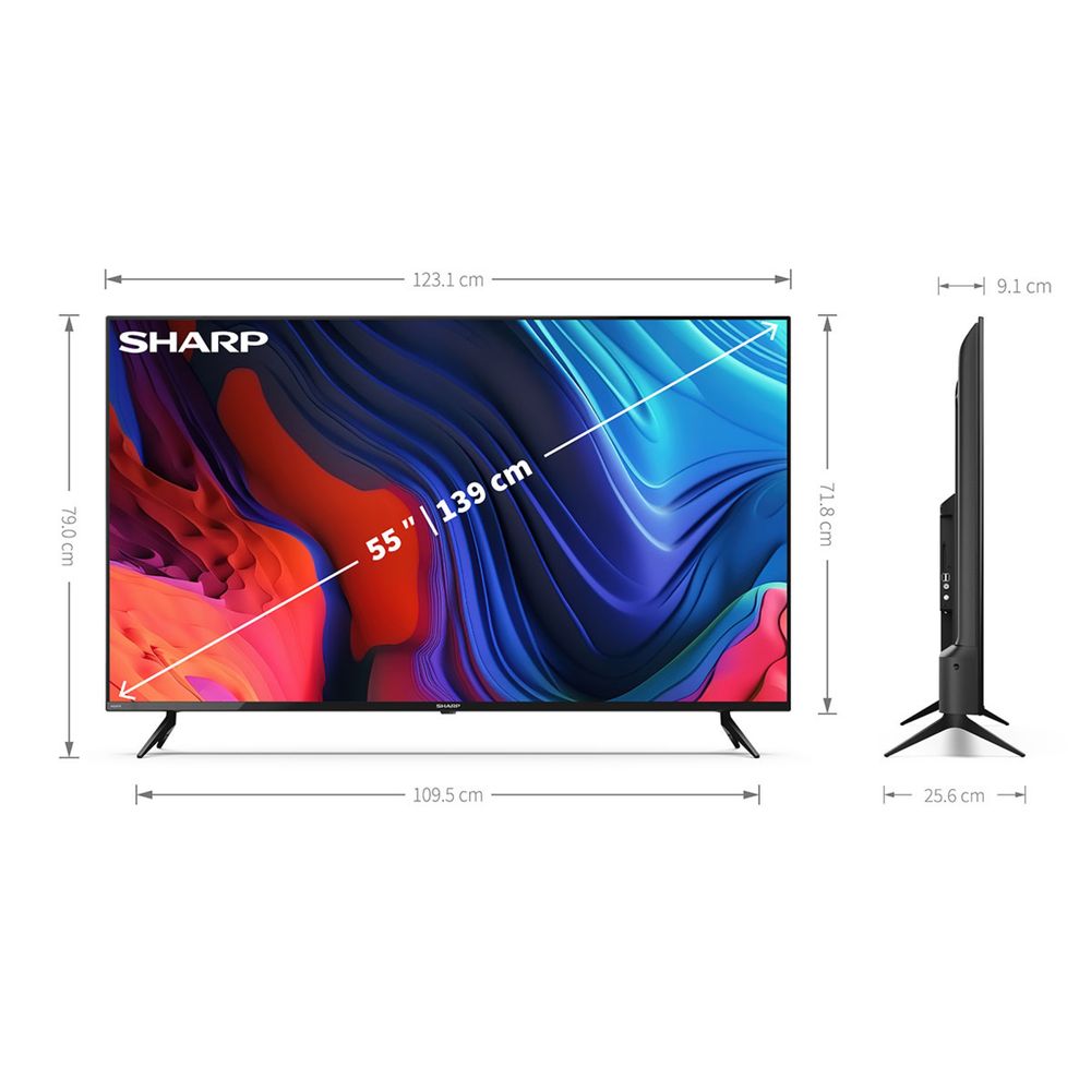 Televisão Sharp SmartTV 55" LED 4K UHD Android TV