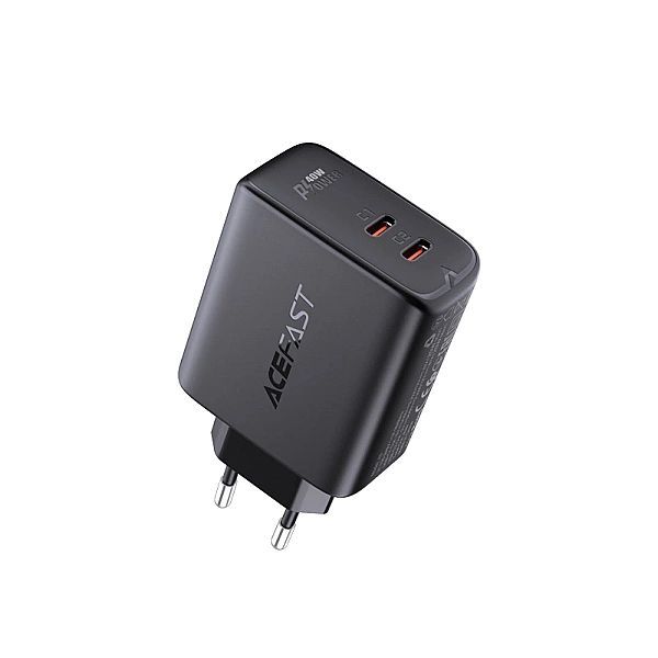 Acefast ładowarka sieciowa 2x Usb Typ C 40w, Pps, Pd, Qc 3.0, Afc, Fcp