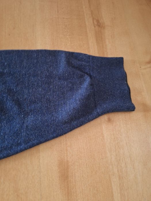 Męski sweter w serek granatowy niebieski XXL XL