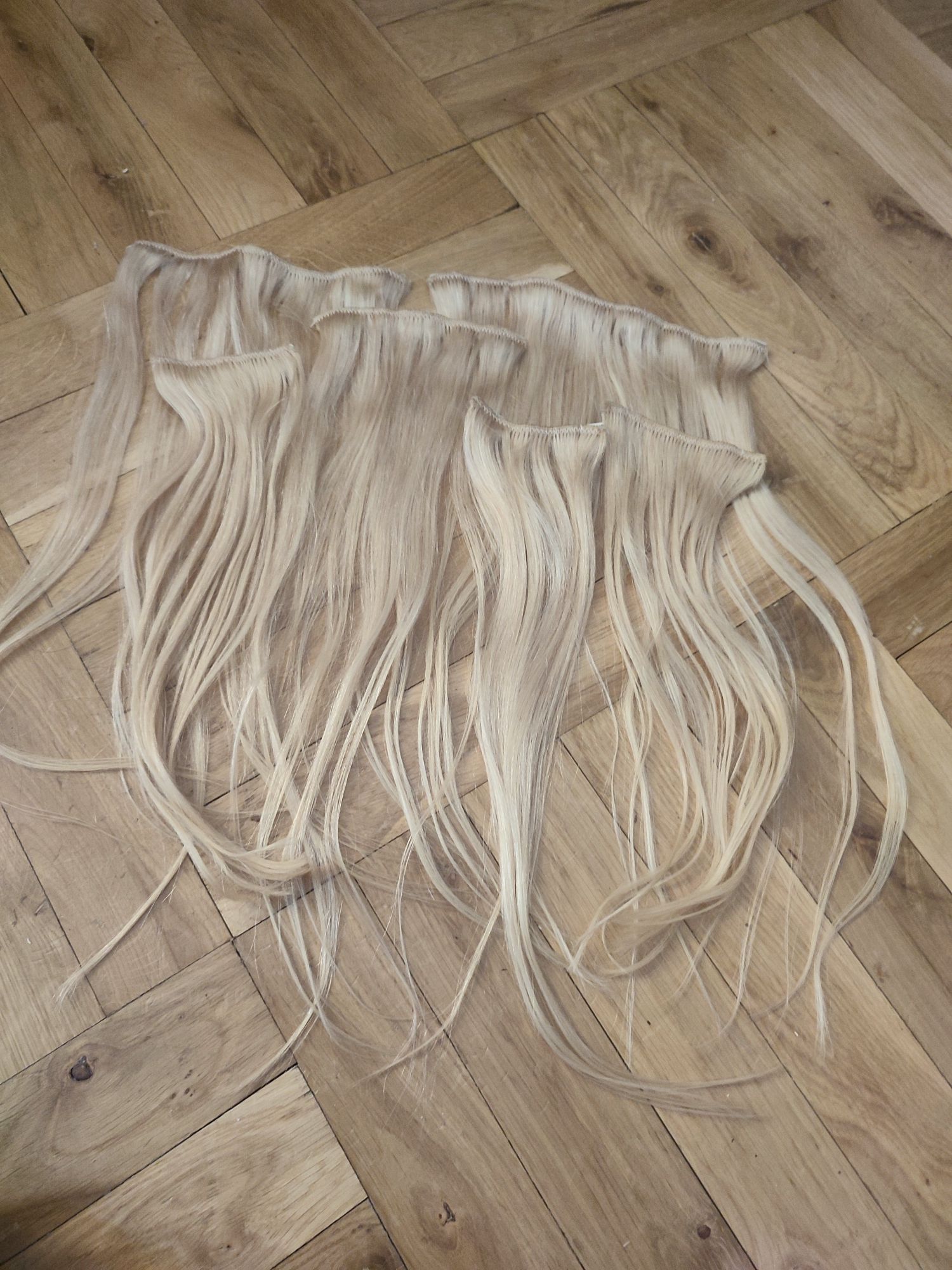 Włosy naturalne indyjskie clip in 35-45 cm, 6 taśm