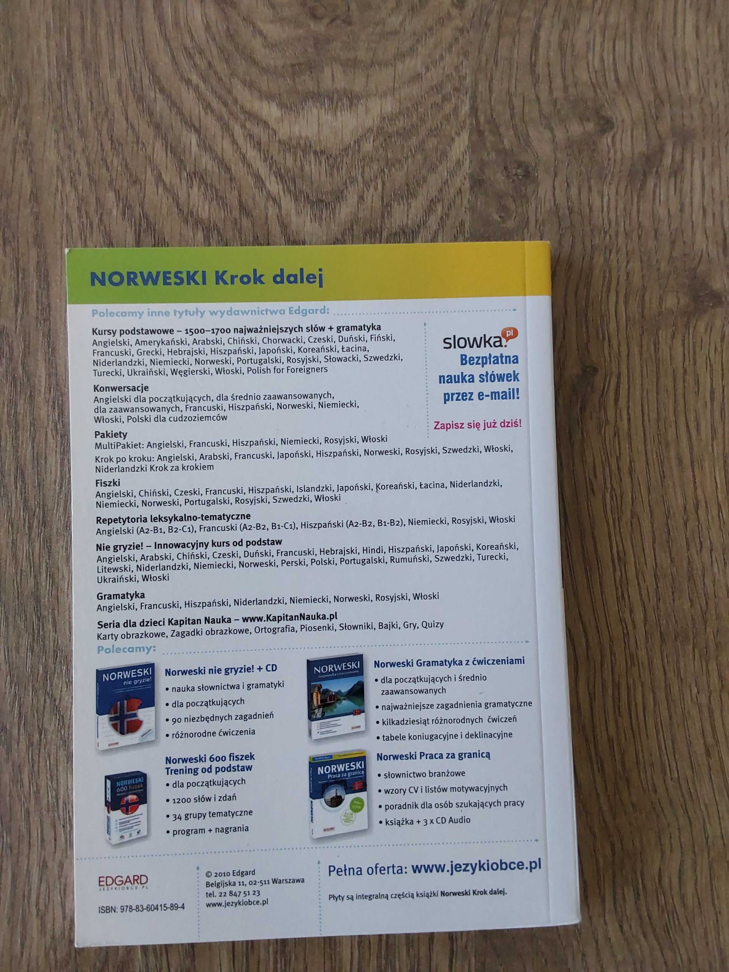 Książka - Norweski -Krok dalej- A2-B1-dialogi i 1500 słów