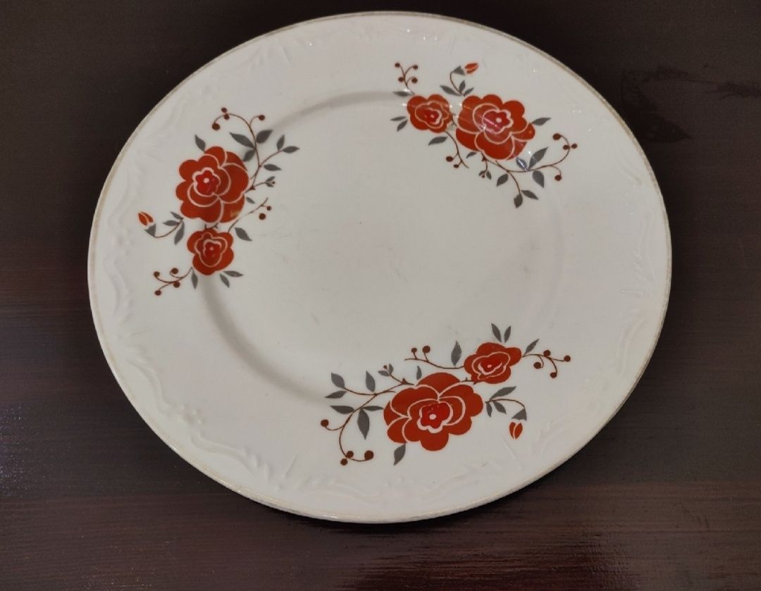 Patera i 2 talezyki porcelana Wałbrzych ROSE