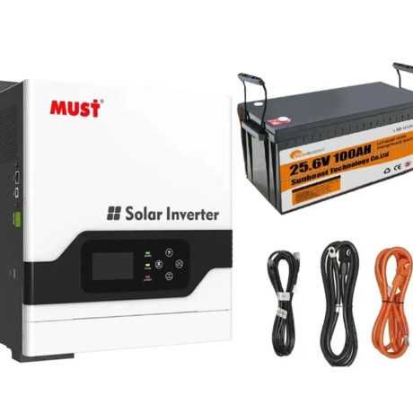 Комплект резервного MUST (3 кВт, 24В) +АКБ SunBoost LiFePo4, 2,56 кВт,