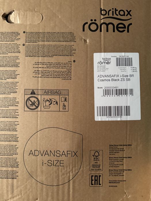 Britax Romer Advansafix i-size fotelik samochodowy9-36 kg Cosmos Black