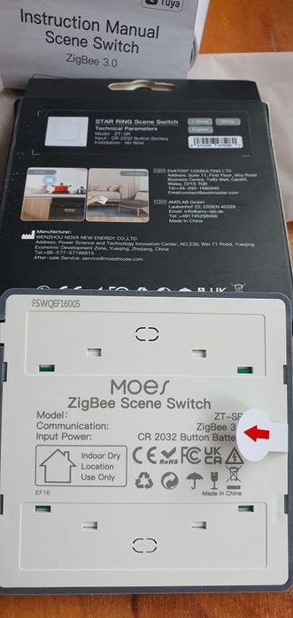 Controlador zigbee, tuya
