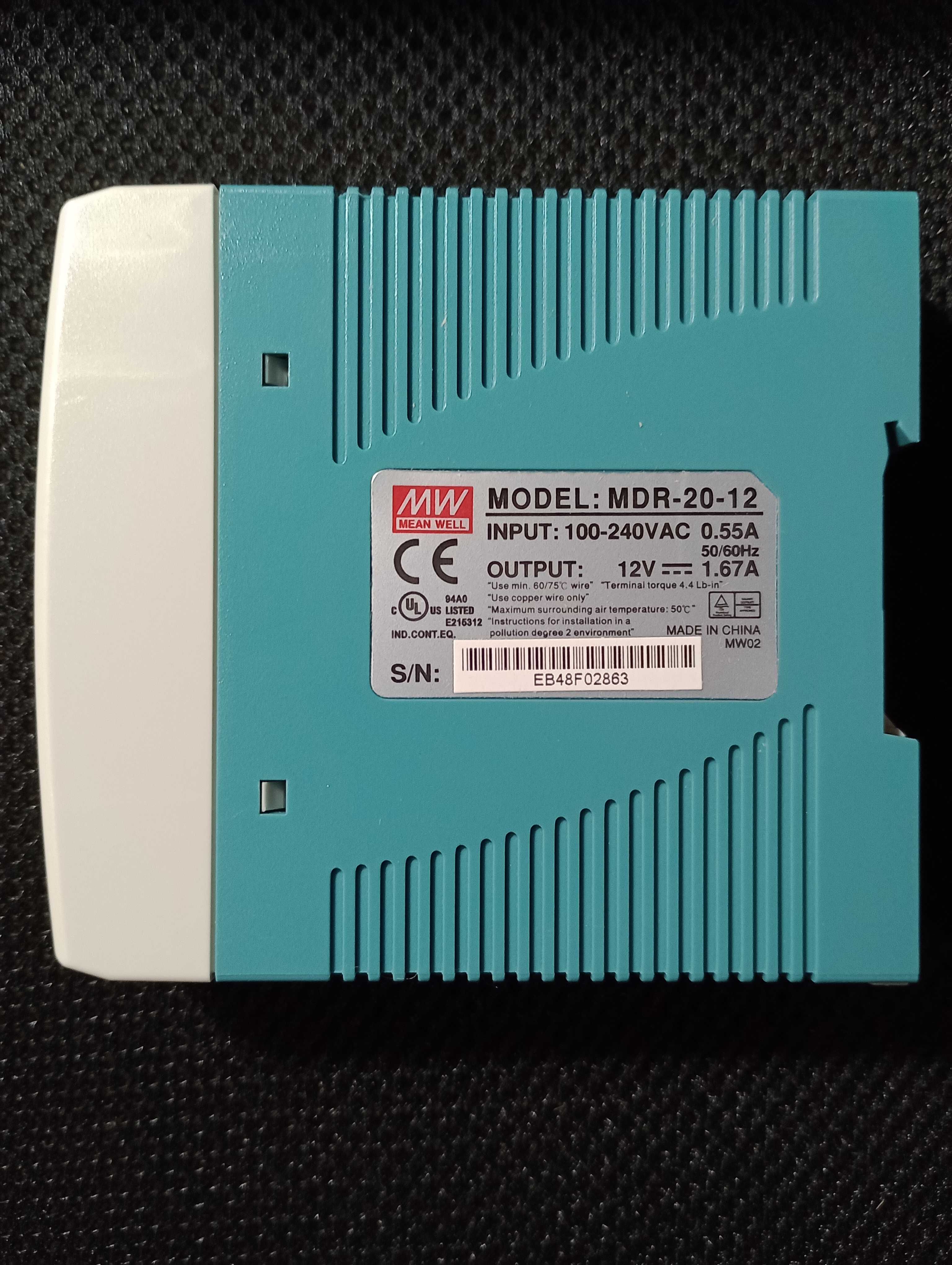 Блоки живлення Smart MDR 12 В Mean Well на DIN-рейку