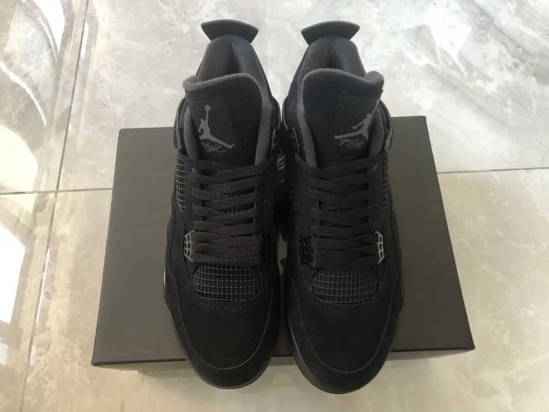 Nowość*NowyJordan4NikeAir4 BlackunisexTrampki 37.5