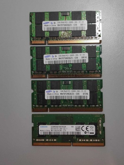 Memória RAM Samsung 1Gb, 2Gb e 4Gb