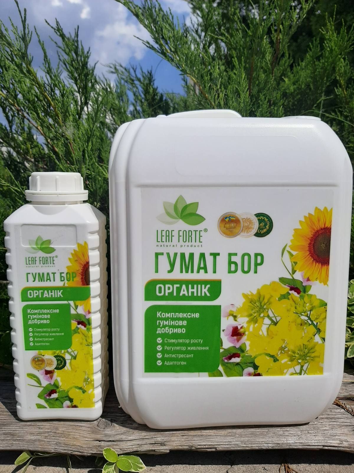 Гумат калия 1л, 10л "Лист Форте", бор, молібден, цинк, добрива, фосфор