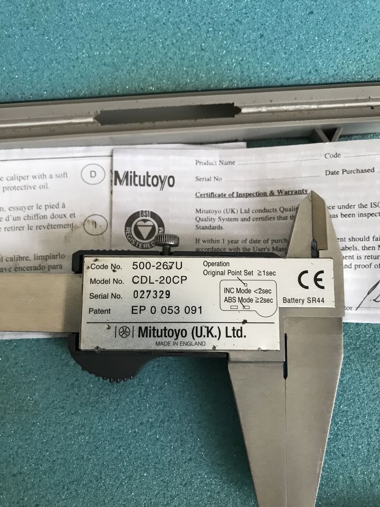 Штангельциркуль цифровий mitutoyo cdl-20cp 500-267u