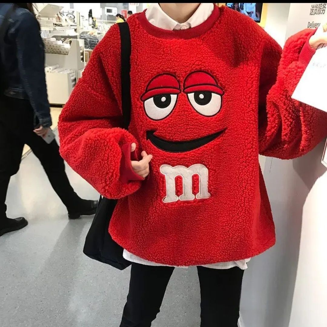 Червоний світшот кофта на флісі M&M