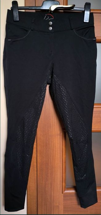 Bryczesy jeździeckie, pełny lej silikonowy, HKM, L (40)