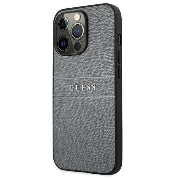 Etui Guess do iPhone 13 Pro Saffiano Strap Grey