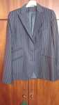 Blazer de senhora Sacoor, azul marinho com riscas brancas muito finas