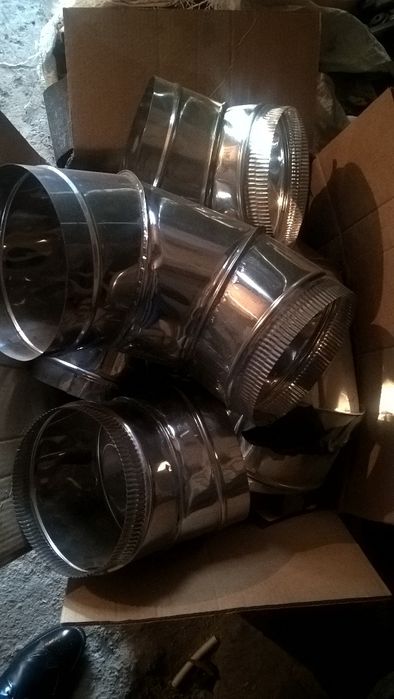 Трубы вентиляции 200 мм хромированная сталь