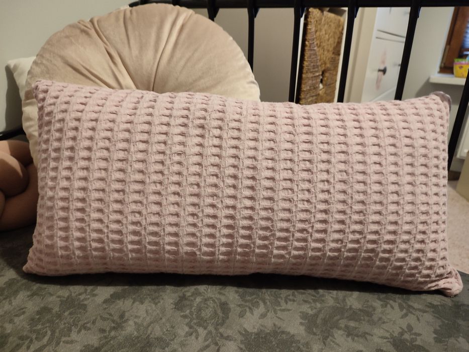 Poduszka do łóżeczka Ikea wafel pudrowy róż
