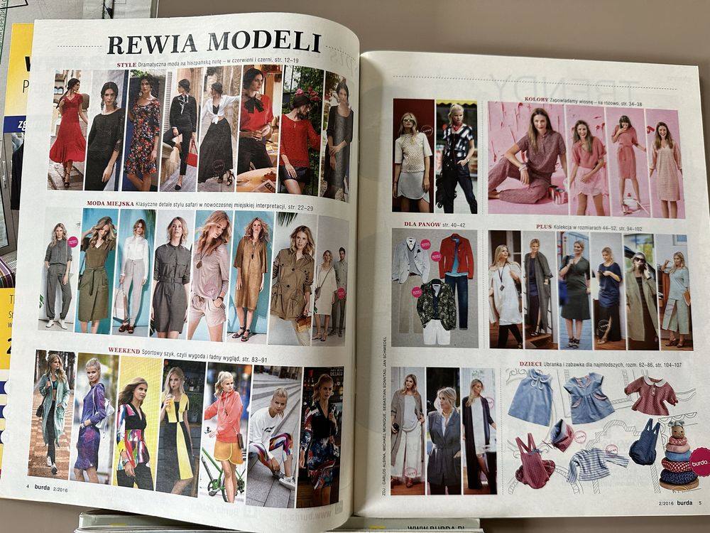 Magazyny z wykrojami Burda moda&styl oraz Style
