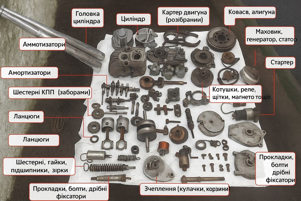 стопорні кільця. Дрібні мотозапчастини Ява / Дніпро